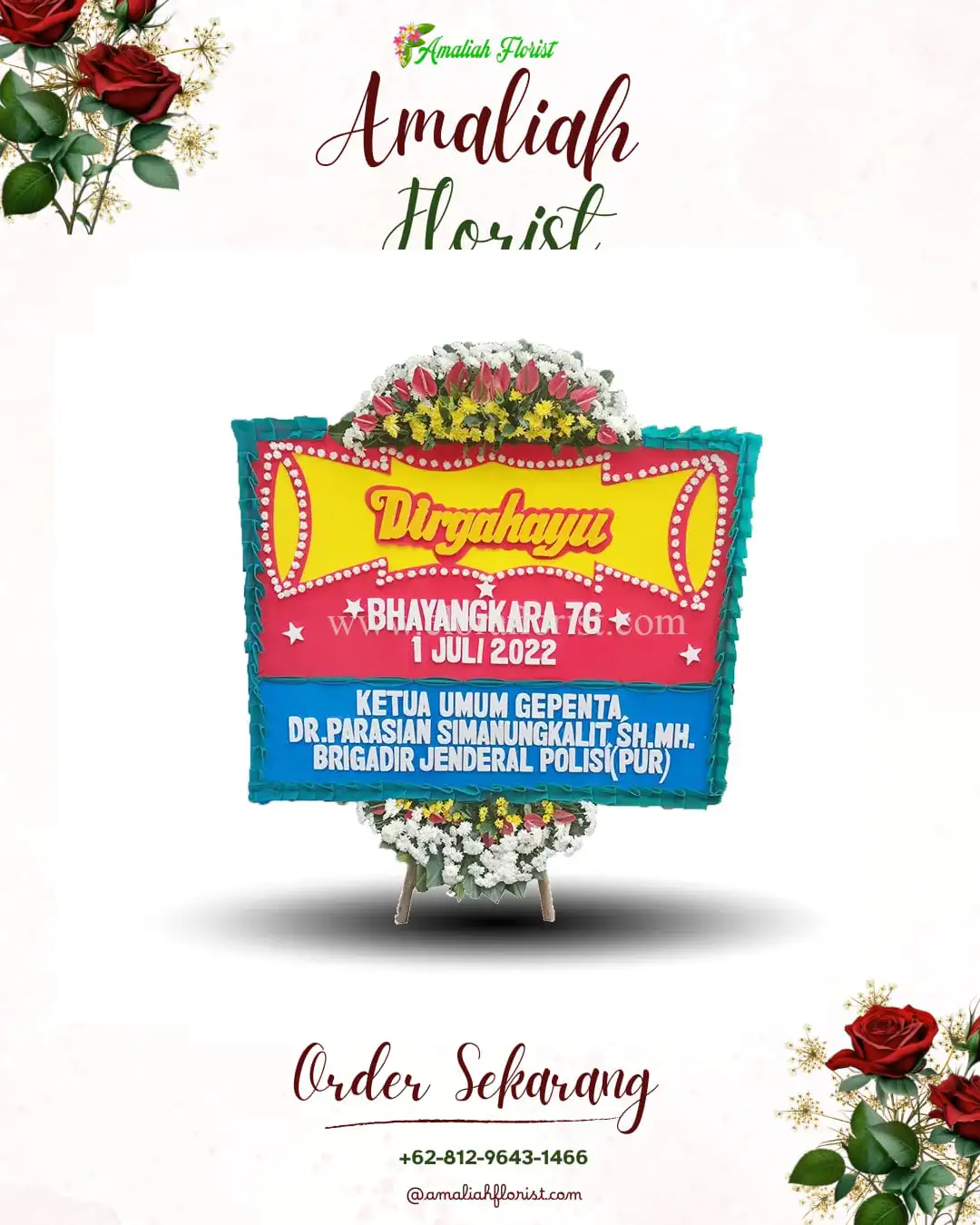 Papan Bunga HUT Ulang Tahun Singkawang Utara